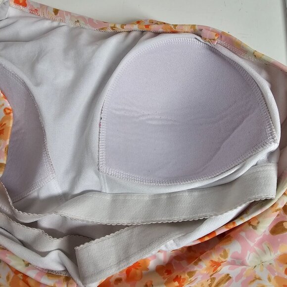 Kona Sol Women's One-Shoulder Floral Swimsuit Built-in Padding Ruched 18W - Picture 9 of 10